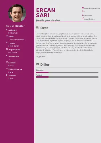 Pratisyen Hekim Cv Örnekleri cv indir